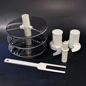 Vintage Sunbeam Heavy Duty Food Processor Blade Discs & Acc. 6pc Lot Replacement